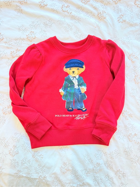 Polo Ralph Lauren Other - Polo by Ralph Lauren Red Kids Sweatshirt with Polo Bear Graphic
